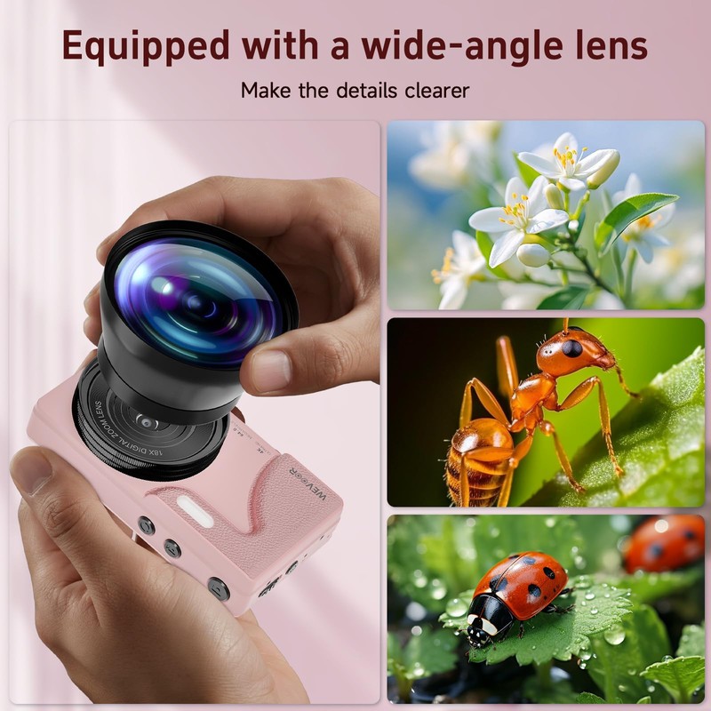 64MP 4K Vlogging Camera, 64GB Fast Autofocus Digital Camera with