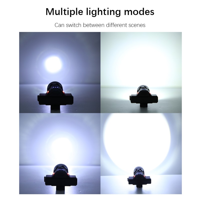 Bicycle Zoom Aluminium Alloy Headlight Detachable Bike Cycling Warning Light