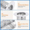 sourcing map 4 Pack Shower Drain Strainer, 2" x 2.2"