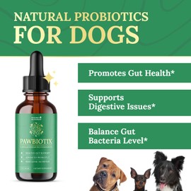 Pawbiotix Liquid probiotics for Dogs - Dog probiotics for Digestive Health | 100% Natural Dog Gut Health probiotics | probiotics for Dogs | Original Formula, Beacon Flavor, 1oz, 6 Month Supply