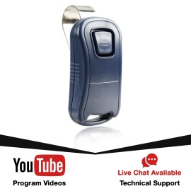 For Genie 2 Garage Door Opener 1-Button Remote Keychain Blue for Genie G1T-BX 38501R