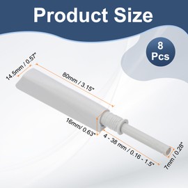 PATIKIL Magnetic Push Latches, 8 Pcs Push to Open Door Latch Cabinet Hardware Hidden Push Touch Latch Closet Tip On Close for Cabinet Drawer Kitchen Wardrobe Door Catches Gray