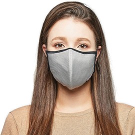 Shero 3-Layer Reusable Copper Infused Face Mask With Nose Wire, Washable, Breathable and Adjustable, 10-pack (Grey, M/L)