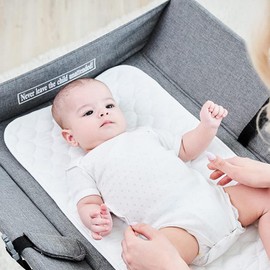 Pack of 3 Baby Changing Mats, Reusable, Washable, Non-Slip, Soft, Waterproof, Breathable, Quilted, Absorbent, Infant Changing Mat, 14 x 27 Inches (White)