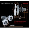 Cokritsm Shower Door Rollers, 6 Pieces, Shower Cubicle Rollers, 25