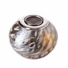 Amelia Art Glass Grey & White Solar Globe - Handmade