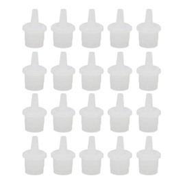 Boquilla de Tapón de Pegamento, 20 Piezas Boquilla de Botella de Pegamento para Pestañas Abs Boquilla de Repuesto de Pegamento de Extensión Brillante para Cepillos de Pigmentos Herramientas