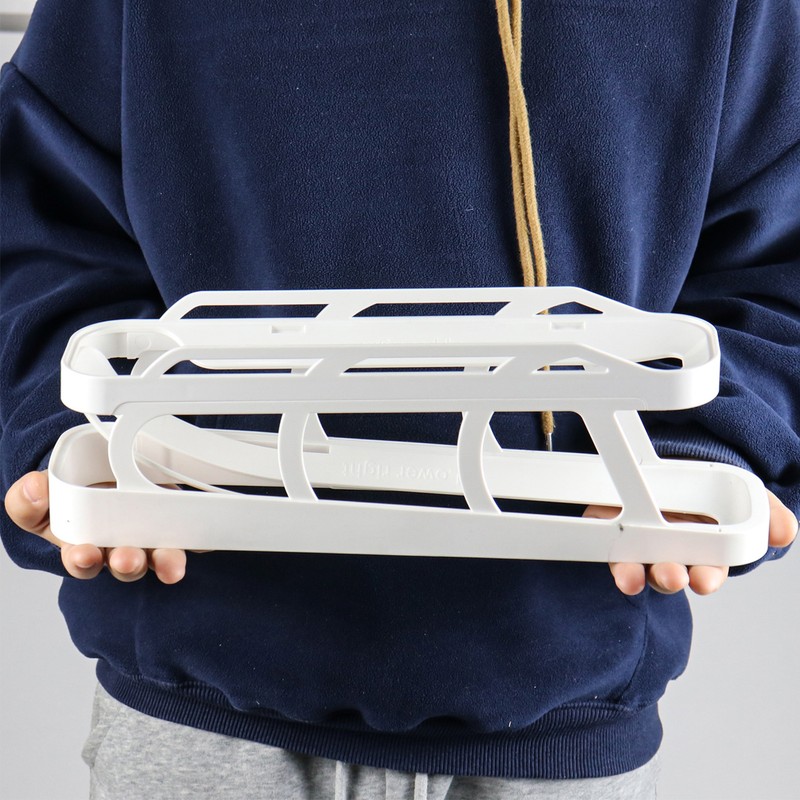 Rolling Egg Dispenser 2 Tier Space Saving Automatic Roll Down