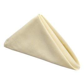 Marquis Mills 8 Pack Cloth Table Napkins/Linens - 20 Inch x 20 Inch - Easy Care 100% Spun Polyester - Cotton Like Feel - Ivory