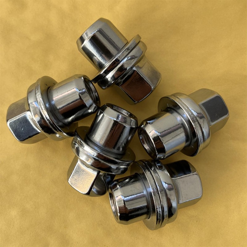 Oispyer 5PCS M14x1.5 Chrome Wheel Lug Nut 22mm Hex Compatible