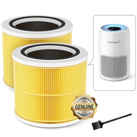 AromaRoom Pet Air Purifier Filter Replacement, Compatible with AP100-A Air Purifier, 2 Packs 3-in-1 True Hepa H13 High Filtration Air Purifier Filter, Efficiency Activated Carbon for Pet Odor, Yellow