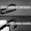 EGGMARCH 8 Pack Black Carabiner Clips with 8 Key Rings