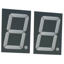 Chrome LED Large Seven Segment Display, Tri-Color 2.3 inch Digit (Pack of 2)