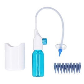 Manual Ear Wax Removal Kit with 2 Type Ear Tips Gentle Ear Irrigation Flushing System for Adults Kids