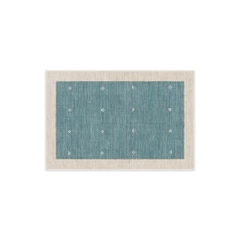 RUGGABLE x goop Machine Washable Area Rug – Luna Soft Teal 2x3, Stain-Resistant, Non-Slip with Cushioned Pad – Small Rugs for Living Room, Bedroom, Hallway, Entryway & Bathroom