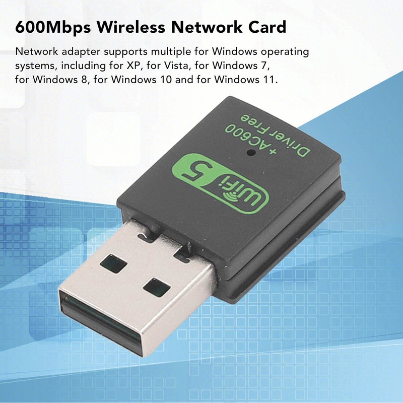 Wireless Network Card Adapter Professional 600Mbps 2.4G 5G Dual Band
