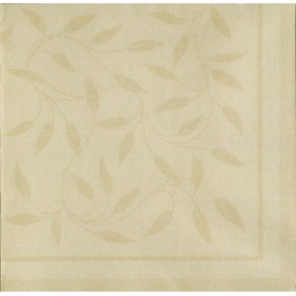 Papstar – 50 Serviettes ROYAL Collection 1/4-fold 40 cm x 40 cm Champagne New Mediterranean Design # 11651