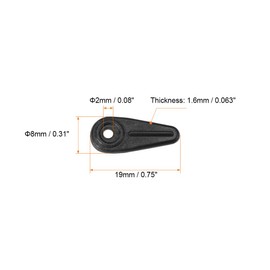 uxcell Frame Turn Button, 3/4" Plastic Indicator Shape with Screws for Hanging Pictures, Photos, Drawings and Posters, 50 Pcs (Black)