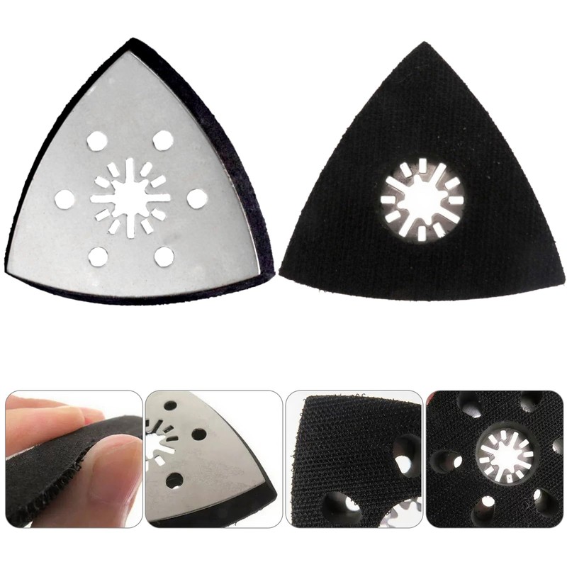 Set of 4 Triangular Sanding Discs 93 mm, Fine Grain