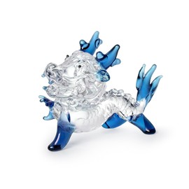 Dragon Figurine Crystal Dragon Figurine Dragon Object Glassware Dragon Figurine 2024 Zodiac Feng Shui Goods Lucky Figurine Amulet Feng Shui Goods New Year Decoration Car Decoration Room Indoor Decoration (Blue, 1)
