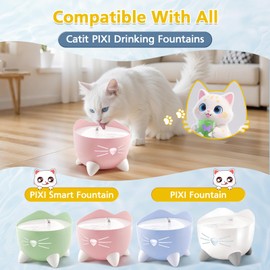 25pcs cat Filters Compatible with catit pixi Water Fountain Filter Replacement,Activated Carbon pet Fountain Filters,Triple Filtration System with Resin Keep The Water Clean and Fresh