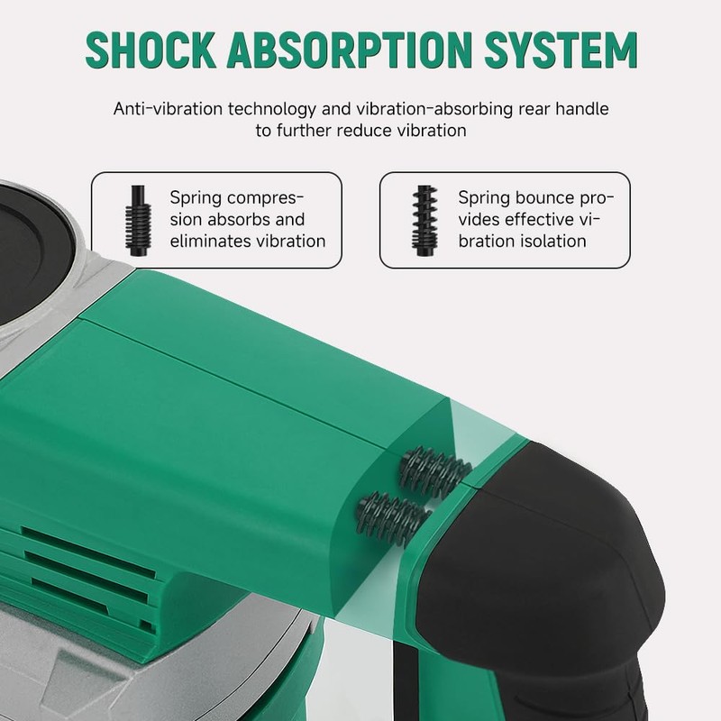 Hoteche Electric Demolition Jack Hammer 1500W Heavy-Duty SDS-MAX Concrete Breaker