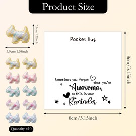 ZOODAMAI 10 Sets Pocket Hugs Bulk Gifts Greeting Cards Keepsake For Friends Colleagues Family Distance Social Present,DIY 3D Acrylic Dog Keepsake for Emotional Support