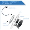 Jolux 5/6" Instant Recessed Can Light Conversion Kit to Pendant