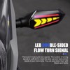 MOXRUQ 4-Pack LED Motorcycle Turn Signals, Universal Arrow Flowing Blinkers