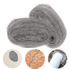 20 FT Steel Wool Fill Fabric DIY Kit, Coarse Steel Wool Gap Blocker for Stuff Holes/Wall Cracks/Siding/Pipeline/Vents in Garden, House, Garage, 2 Pack