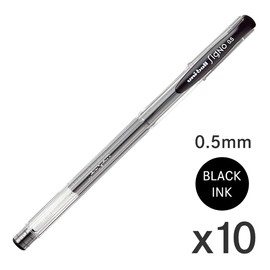Mitsubishi Pencil UM100.24 Uni Ballpoint Pen Signo Standard 0.5mm UM-100 Black [Set of 10]