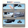 4K 360° Dash Cam 4-Channel Front/Rear/Inside/Side Car Dash Camera with