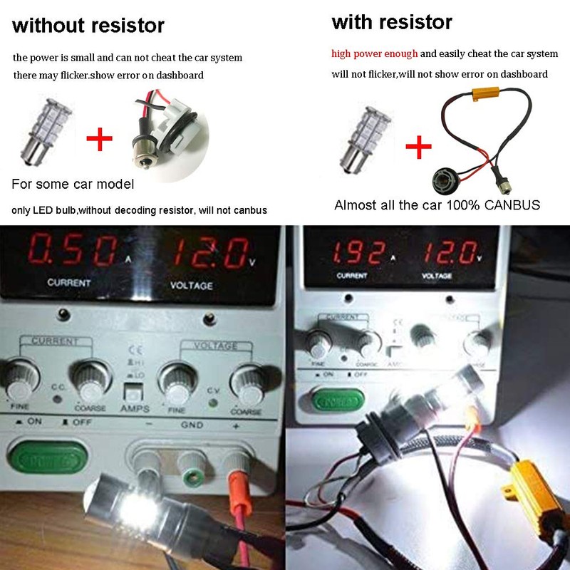 YSY 4pcs 10W 10ohm Load Resistors - Fix LED Bulb