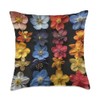 Epimedium Flower Pattern Graphic Throw Pillow