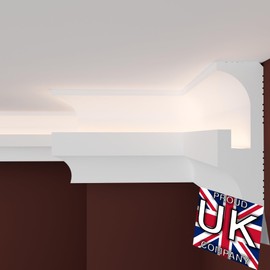 FAST DECOR Premium 20cm Sample Product Coving for Ceilings Polystyrene, !Variation Available! Coving for Ceilings, Cornice Coving, Polystyrene Coving for Ceiling Moulding Lightweight