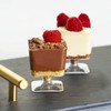 MATANA - 100 Small Plastic Dessert Cups 60ml, Square Clear