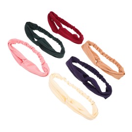 FRCOLOR 6pcs Elastic Cross Headbands for Women Stylish Hair Accessories for Daily Wear and Yoga Versatile Headdress for Makeup and
