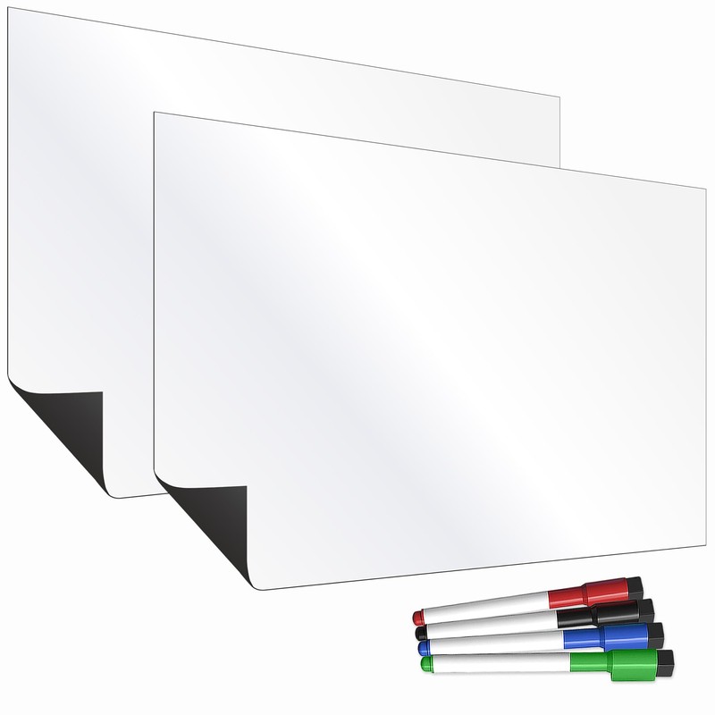 TMS Magnetic Fridge Whiteboard Set | Twin Pack with 2