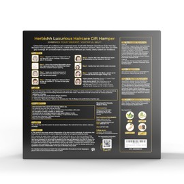 Herbishh 4-in-1 Hair Care Gift Set for Women & Men – Dark Brown Hair Dye Shampoo, Stain Remover Wipes, Argan Hair Mask & Hair Oil – Gift for Parents, Christmas, Birthdays & Special Occasions