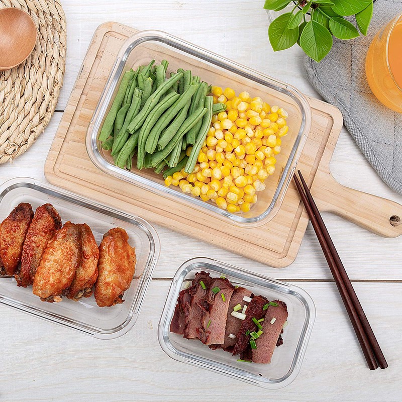 C CREST [10 Pack] Glass Meal Prep Containers, Food Storage