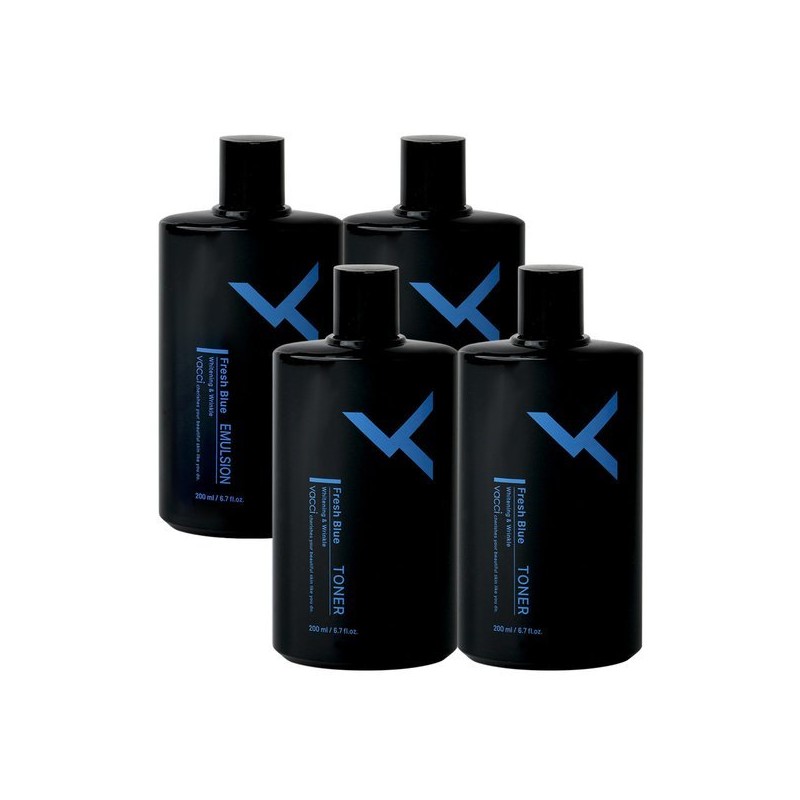 Vacci 바찌 옴므 프레쉬 블루 4종 단품 세트 (토너2+에멀전2) Bacci