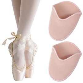 Guduling 2 Pcs Toe Pads for Pointe Shoes,Ballet Toe Pads of 3.54 in,Soft Pointe Shoe Toes Pad,Ballet Dance Shoe Toes Protector Accessories Foot Covers for Women Dancers High Heels (Skin Color)
