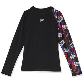 Speedo Boy's Skull Long Sleeve Rash Top, Multicolour, 6