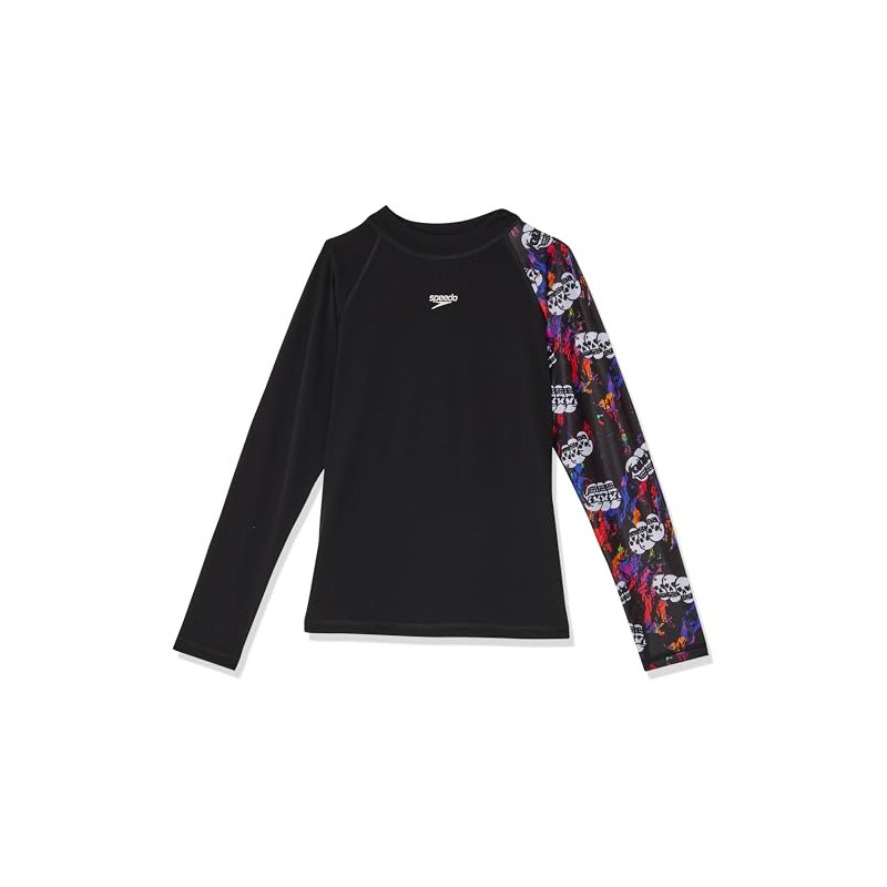 Speedo Boy's Skull Long Sleeve Rash Top, Multicolour, 6