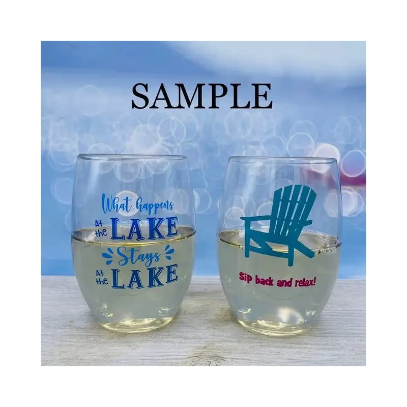 Wine-Oh! Set of 4 Stemless 16 oz Shatterproof PLASTIC Wine