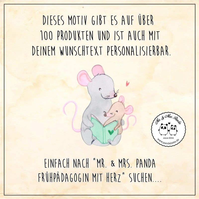 Mr. & Mrs. Panda Personalisierte Trinkflasche Frühpädagogin Herz - Personalisierte