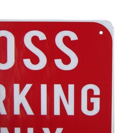 Treasure Gurus Funny Metal Boss Parking Only Wall Sign Man Cave Garage Office Decor Gag Gift Practical Joke