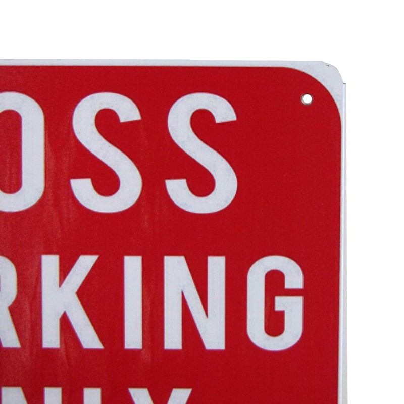 Treasure Gurus Funny Metal Boss Parking Only Wall Sign Man