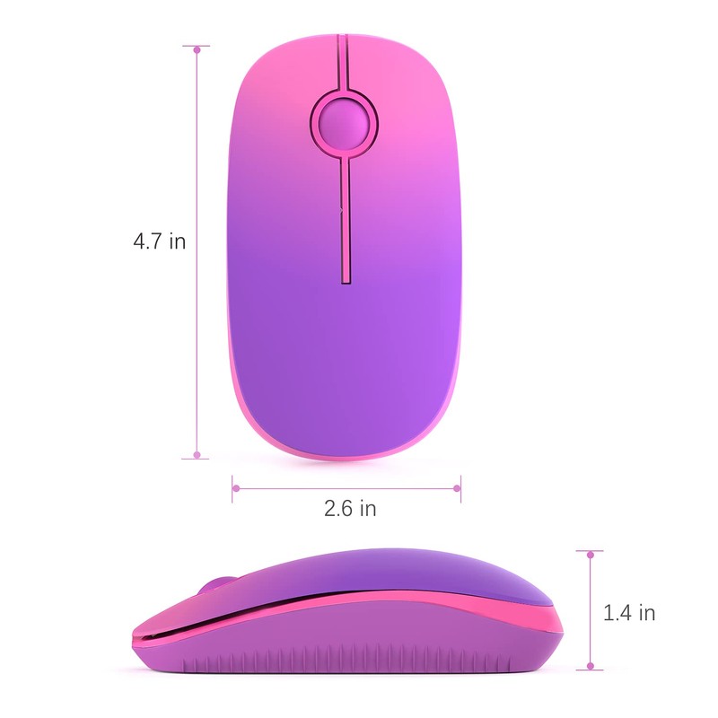 VssoPlor Wireless Mouse, 2.4G Slim Portable Computer Mice with Nano