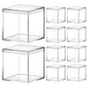 Operitacx 10pcs Small Acrylic Boxes with Lids Clear Acrylic Plastic